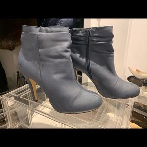 Navy Heeled Booties size 8.5